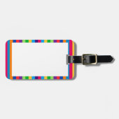 bagagelabel met vun strepes (Voorkant horizontaal)