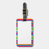 bagagelabel met vun strepes (Voorkant verticaal)