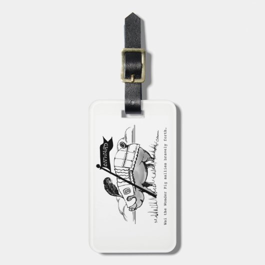 Bagagelabel met Wai. (Voorkant verticaal)