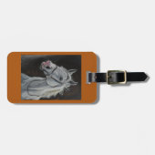 bagagelabel met wit paard (Voorkant horizontaal)
