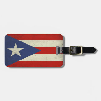 bagagelabel met wolvlag uit Puerto Rico