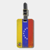 bagagelabel met wolvlag uit Venezuela (Voorkant verticaal)
