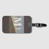 Bagagelabel met zachte toned linen-look bekladt (Voorkant (horizontaal))