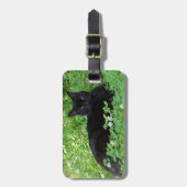 Bagagelabel met zwarte kat (Voorkant verticaal)