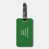 Bagagelabel met zwarte kat (Achterkant verticaal)