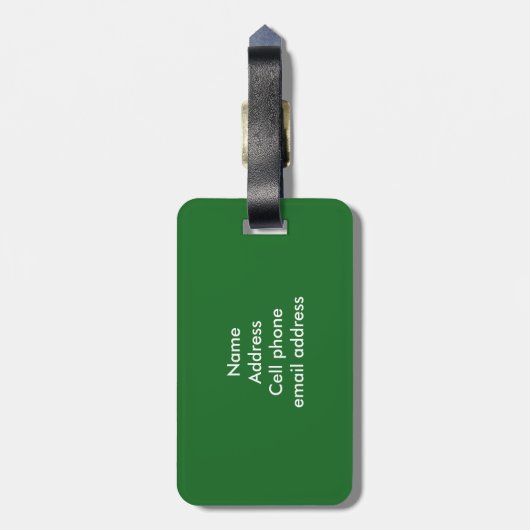 Bagagelabel met zwarte kat (Achterkant verticaal)