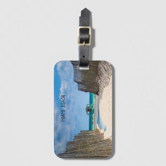 bagagelabel "Miami Beach" (Voorkant (verticaal))