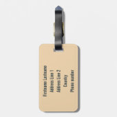  bagagelabel "Minimumgehalte behouden" - pas aan (Achterkant verticaal)