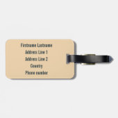  bagagelabel "Minimumgehalte behouden" - pas aan (Achterkant horizontaal)