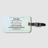 Bagagelabel Mission Trip Bijbelvers (Voorkant (horizontaal))