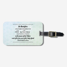 Bagagelabel Mission Trip Bijbelvers