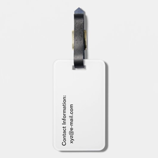 Bagagelabel - modelvliegtuig (Achterkant verticaal)