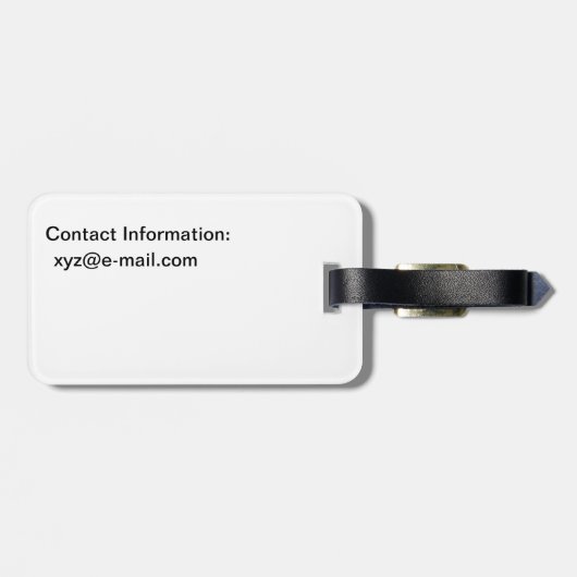 Bagagelabel - modelvliegtuig (Achterkant horizontaal)