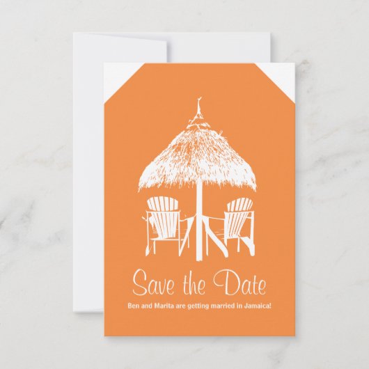 Bagagelabel naar Jamaica Save The Date (Voorkant)