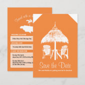 Bagagelabel naar Jamaica Save The Date (Voorkant / Achterkant)