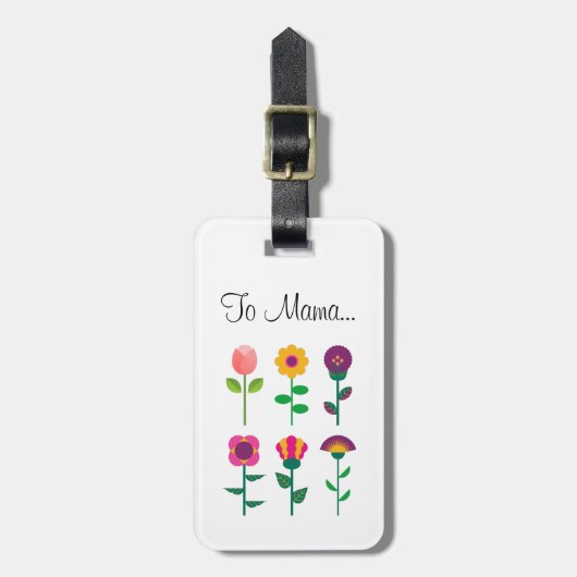 Bagagelabel, naar MAMA waar ik van hou! Bagagelabel (Voorkant verticaal)