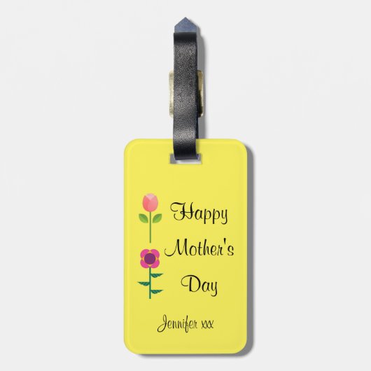 Bagagelabel, naar MAMA waar ik van hou! Bagagelabel (Achterkant verticaal)