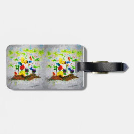 bagagelabel "Natuur Fantasy Trees"