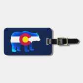 Bagagelabel  neon Colorado vlag beer (Voorkant horizontaal)