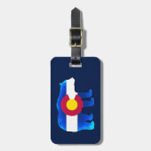 Bagagelabel  neon Colorado vlag beer (Voorkant verticaal)