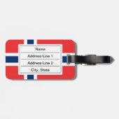 Bagagelabel Noorse vlag (Achterkant horizontaal)