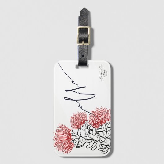 Bagagelabel Ohia Lehua Aloha (Voorkant (verticaal))