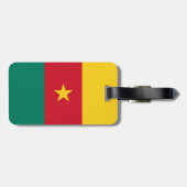 Bagagelabel onder Kameroense vlag (Achterkant horizontaal)