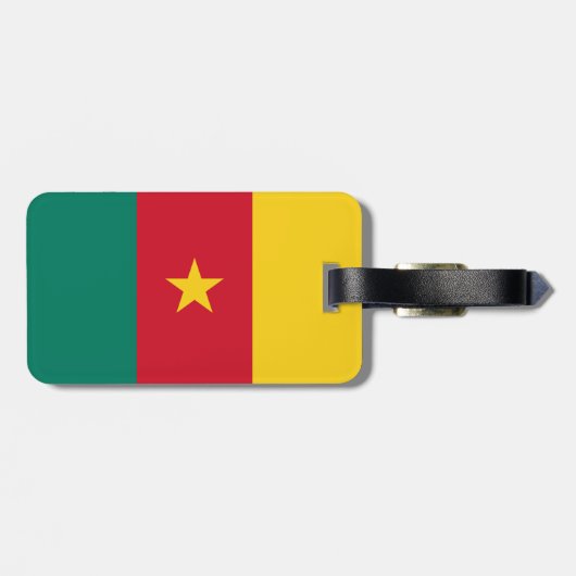 Bagagelabel onder Kameroense vlag (Achterkant horizontaal)