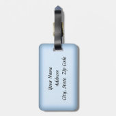 bagagelabel - Ontwerp: Blauwe vlinder (Achterkant verticaal)