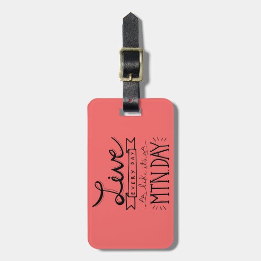 Bagagelabel op de Berg Dag (Voorkant verticaal)