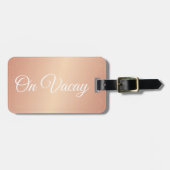 bagagelabel - op Vacay Roos Gold Confetti (Voorkant horizontaal)