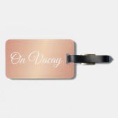bagagelabel - op Vacay Roos Gold Confetti (Achterkant horizontaal)