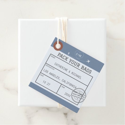 Bagagelabel Opslaan Datum Bedankjes Labels (In situ)