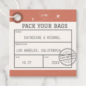 Bagagelabel Opslaan Datum Bedankjes Labels (Voorkant)