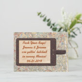 bagagelabel Opslaan Datum Save The Date (Staand voorkant)