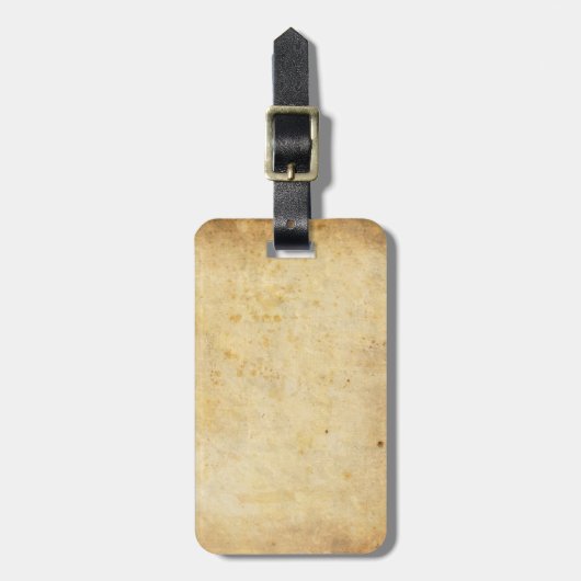 Bagagelabel oud papier (Voorkant verticaal)