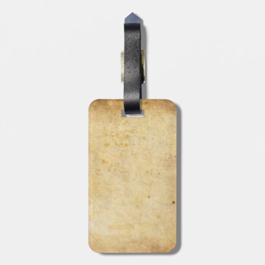 Bagagelabel oud papier (Achterkant verticaal)