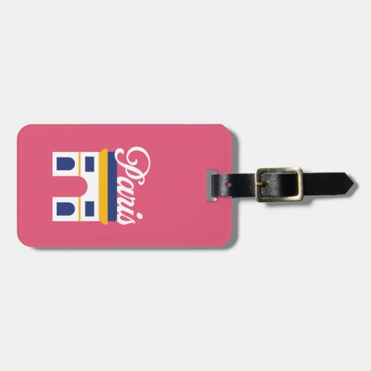 Bagagelabel Parijs (Voorkant horizontaal)