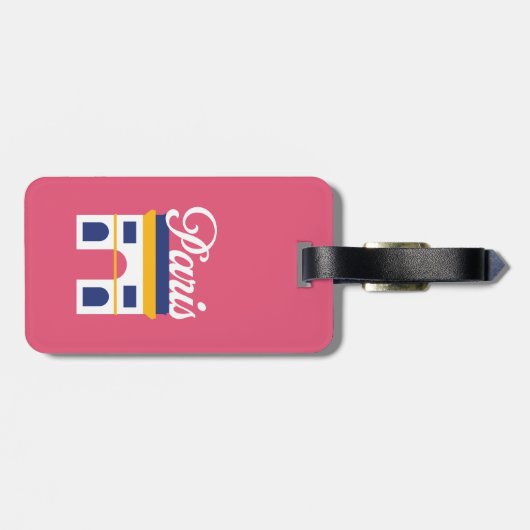 Bagagelabel Parijs (Achterkant horizontaal)