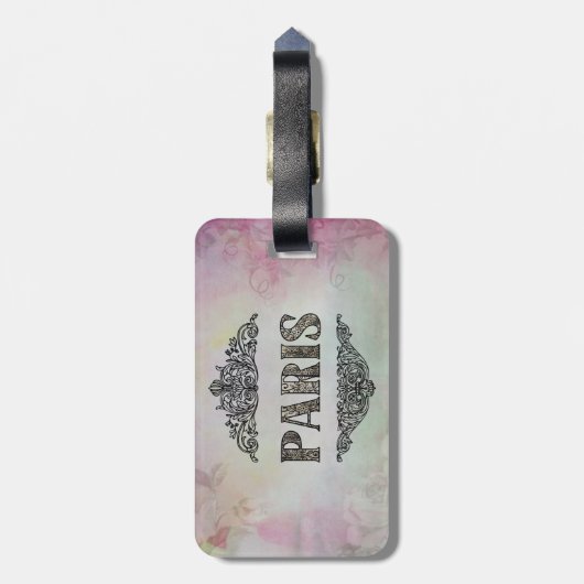 Bagagelabel Parijs (Achterkant verticaal)