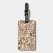 Bagagelabel paspoortzegels (Voorkant verticaal)