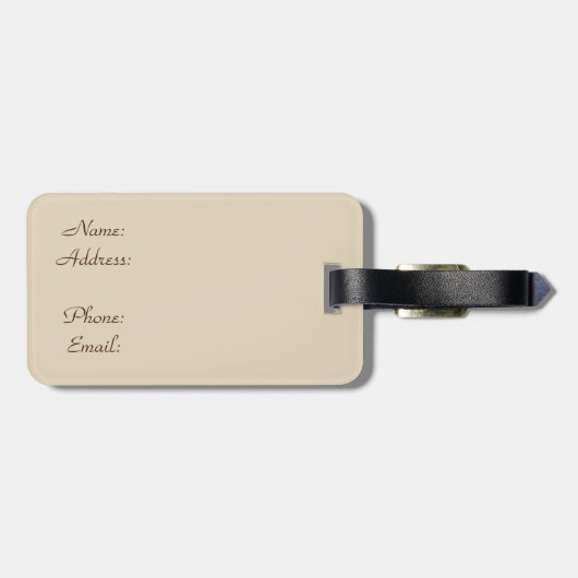 Bagagelabel  paspoortzegels (Achterkant horizontaal)