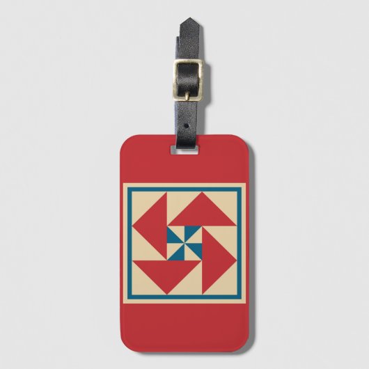 bagagelabel - patriottisch kantelblok (Voorkant (verticaal))