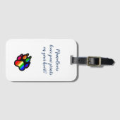 Bagagelabel Paw Print (Voorkant (horizontaal))