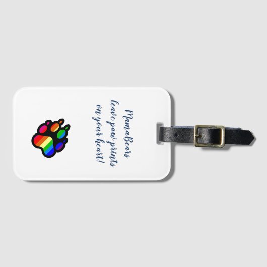 Bagagelabel Paw Print (Voorkant (horizontaal))
