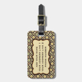 Bagagelabel personaliseren met lederen riem (Voorkant verticaal)