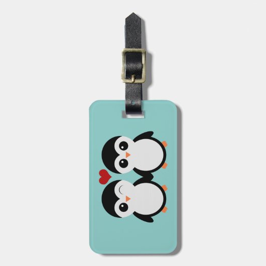 Bagagelabel pinguïns (Voorkant verticaal)