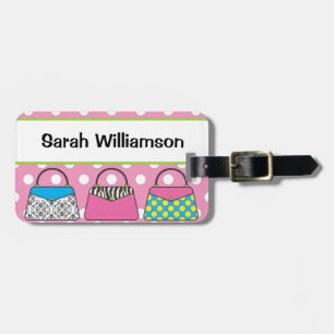 Bagagelabel Polka Dot Purse Handtas