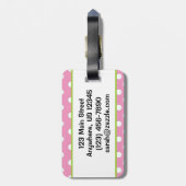 Bagagelabel Polka Dot Purse Handtas (Achterkant verticaal)