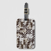 Bagagelabel puzzelpatroon (Voorkant (verticaal))
